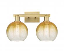 Innovations Lighting 716-2W-BB-G483-8AM - Brookhaven Globe - 2 Light - 16 inch - Brushed Brass - Bath Vanity Light