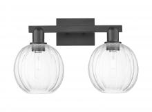 Innovations Lighting 716-2W-BK-G458-7CL - Preston Globe - 2 Light - 16 inch - Matte Black - Bath Vanity Light