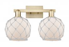 Innovations Lighting 716-2W-CB-G121-8RW - Farmhouse Rope - 2 Light - 19 inch - Champagne Bronze - Bath Vanity Light