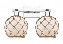 Innovations Lighting 716-2W-PC-G121-8RB - Farmhouse Rope - 2 Light - 19 inch - Polished Chrome - Bath Vanity Light