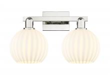 Innovations Lighting 716-2W-PN-G1217-8WV - White Venetian - 2 Light - 19 inch - Polished Nickel - Bath Vanity Light
