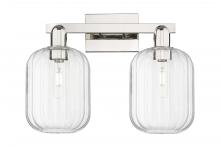 Innovations Lighting 716-2W-PN-G460-7CL - Preston Cylinder - 2 Light - 16 inch - Polished Nickel - Bath Vanity Light