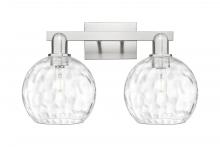 Innovations Lighting 716-2W-SN-G1215-8 - Athens Water Glass - 2 Light - 19 inch - Brushed Satin Nickel - Bath Vanity Light