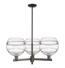 Innovations Lighting 716-3CR-OB-G556-10CL - Rochester - 3 Light - 32 inch - Oil Rubbed Bronze - Stem hung - Pendant