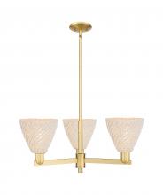 Innovations Lighting 716-3CR-SG-NBD-75-NAT - Bristol Natural - 3 Light - 18 inch - Satin Gold - Pendant
