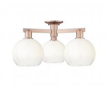 Innovations Lighting 716-3F-AC-G483-8OP - Brookhaven Globe - 3 Light - 6 inch - Antique Copper - Semi-Flush Mount