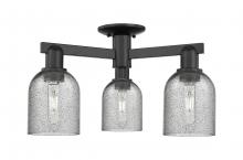 Innovations Lighting 716-3F-BK-G257 - Caledonia - 3 Light - 23 inch - Matte Black - Semi-Flush Mount