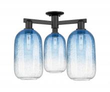 Innovations Lighting 716-3F-BK-G482-7SB - Brookhaven Cloche - 3 Light - 6 inch - Matte Black - Semi-Flush Mount