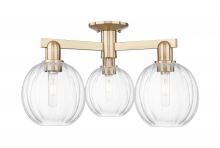 Innovations Lighting 716-3F-CB-G458-7CL - Preston Globe - 3 Light - 6 inch - Champagne Bronze - Semi-Flush Mount