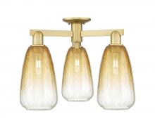 Innovations Lighting 716-3F-SG-G480-6AM - Brookhaven Almond - 3 Light - 6 inch - Satin Gold - Semi-Flush Mount