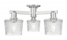 Innovations Lighting 716-3F-SN-G402 - Niagara - 3 Light - 24 inch - Brushed Satin Nickel - Semi-Flush Mount