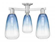 Innovations Lighting 716-3F-SN-G480-6SB - Brookhaven Almond - 3 Light - 6 inch - Brushed Satin Nickel - Semi-Flush Mount