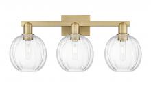 Innovations Lighting 716-3W-BB-G458-7CL - Preston Globe - 3 Light - 26 inch - Brushed Brass - Bath Vanity Light