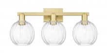 Innovations Lighting 716-3W-SG-G458-7CL - Preston Globe - 3 Light - 26 inch - Satin Gold - Bath Vanity Light