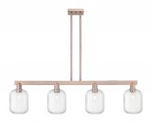 Innovations Lighting 716-4I-AC-G460-7CL - Preston Cylinder - 4 Light - 48 inch - Antique Copper - Stem hung - Island Light