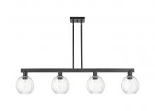 Innovations Lighting 716-4I-BK-G458-7CL - Preston Globe - 4 Light - 48 inch - Matte Black - Stem hung - Island Light