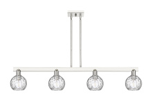 Innovations Lighting 716-4I-PN-G1215-6 - Athens Water Glass - 4 Light - 49 inch - Polished Nickel - Stem hung - Island Light