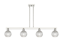 Innovations Lighting 716-4I-PN-G122C-6CL - Athens - 4 Light - 49 inch - Polished Nickel - Stem hung - Island Light