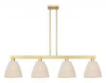 Innovations Lighting 716-4I-SG-NBD-9-NAT - Bristol Natural - 4 Light - 52 inch - Satin Gold - Stem hung - Island Light