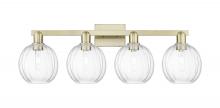 Innovations Lighting 716-4W-AB-G458-7CL - Preston Globe - 4 Light - 36 inch - Antique Brass - Bath Vanity Light