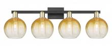 Innovations Lighting 716-4W-BAB-G483-8AM - Brookhaven Globe - 4 Light - 36 inch - Black Antique Brass - Bath Vanity Light