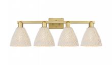 Innovations Lighting 716-4W-BB-NBD-75-NAT - Bristol Natural - 4 Light - 36 inch - Brushed Brass - Bath Vanity Light