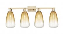 Innovations Lighting 716-4W-CB-G480-6AM - Brookhaven Almond - 4 Light - 36 inch - Champagne Bronze - Bath Vanity Light