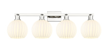 Innovations Lighting 716-4W-PN-G1217-8WV - White Venetian - 4 Light - 35 inch - Polished Nickel - Bath Vanity Light