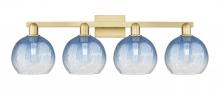 Innovations Lighting 716-4W-SG-G483-8SB - Brookhaven Globe - 4 Light - 36 inch - Satin Gold - Bath Vanity Light