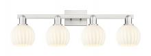 Innovations Lighting 716-4W-SN-G1217-6WV - White Venetian - 4 Light - 33 inch - Brushed Satin Nickel - Bath Vanity Light