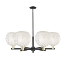 Innovations Lighting 716-6CR-BAB-G1216-10WM - White Mouchette - 6 Light - 40 inch - Black Antique Brass - Stem hung - Chandelier