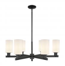 Innovations Lighting 716-6CR-BK-G801 - Clymer - 6 Light - 34 inch - Matte Black - Stem hung - Chandelier