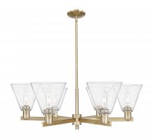 Innovations Lighting 716-6CR-CB-GBC-84 - Berkshire Glass - 6 Light - 38 inch - Champagne Bronze - Stem hung - Chandelier