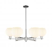 Innovations Lighting 716-6CR-PN-G1217-8WV - White Venetian - 6 Light - 38 inch - Polished Nickel - Stem hung - Chandelier