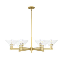 Innovations Lighting 716-6CR-SG-G132 - Orwell - 6 Light - 38 inch - Satin Gold - Stem hung - Chandelier