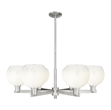 Innovations Lighting 716-6CR-SN-G483-8OP - Brookhaven Globe - 6 Light - 24 inch - Satin Nickel - Chandelier