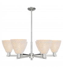 Innovations Lighting 716-6CR-SN-NBD-75-NAT - Bristol Natural - 6 Light - 24 inch - Satin Nickel - Chandelier