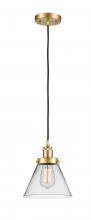 Innovations Lighting 916-1P-SG-G42 - Cone - 1 Light - 8 inch - Satin Gold - Cord hung - Mini Pendant