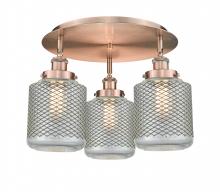 Innovations Lighting 916-3C-AC-G262 - Edison - 3 Light - 18 inch - Antique Copper - Semi-Flush Mount