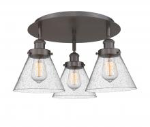 Innovations Lighting 916-3C-OB-G44 - Cone - 3 Light - 20 inch - Oil Rubbed Bronze - Semi-Flush Mount