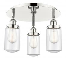 Innovations Lighting 916-3C-PN-G312 - Dover - 3 Light - 16 inch - Polished Nickel - Semi-Flush Mount