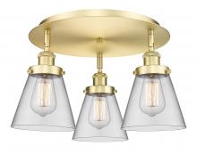 Innovations Lighting 916-3C-SG-G62 - Cone - 3 Light - 18 inch - Satin Gold - Semi-Flush Mount