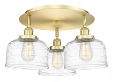 Innovations Lighting 916-3C-SG-G713 - Bell - 3 Light - 20 inch - Satin Gold - Semi-Flush Mount
