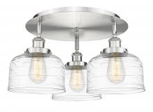 Innovations Lighting 916-3C-SN-G713 - Bell - 3 Light - 20 inch - Satin Nickel - Semi-Flush Mount