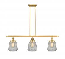 Innovations Lighting 916-3I-SG-G142 - Chatham - 3 Light - 36 inch - Satin Gold - Stem Hung - Island Light