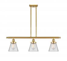 Innovations Lighting 916-3I-SG-G62 - Cone - 3 Light - 36 inch - Satin Gold - Stem Hung - Island Light