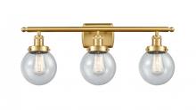 Innovations Lighting 916-3W-SG-G204-6 - Beacon - 3 Light - 26 inch - Satin Gold - Bath Vanity Light