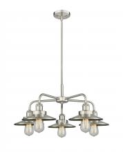 Innovations Lighting 916-5CR-SN-M2-SN - Edison - 5 Light - 27 inch - Satin Nickel - Chandelier
