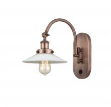 Innovations Lighting 918-1W-AC-G1 - Halophane - 1 Light - 9 inch - Antique Copper - Adjustable Swing Arm