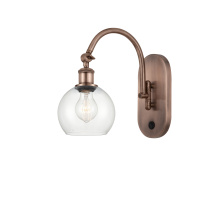 Innovations Lighting 918-1W-AC-G122-6 - Athens - 1 Light - 6 inch - Antique Copper - Sconce